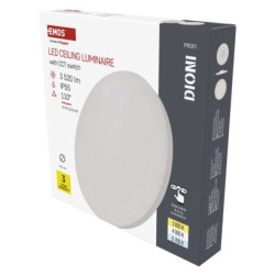 LED prisaden svietidlo DIONI, kruhov, biele, 32W, CCT