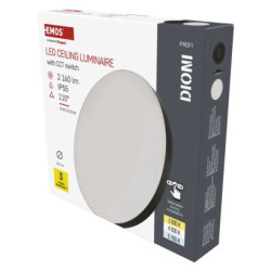 LED prisaden svietidlo DIONI kruhov, iern,18W, CCT