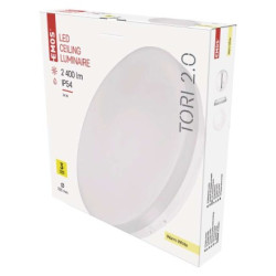 LED prisaden svietidlo TORI, kruhov biele 24W tepl b., IP54