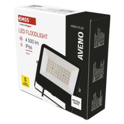 LED reflektor AVENO ierny, 30W neutrlna biela