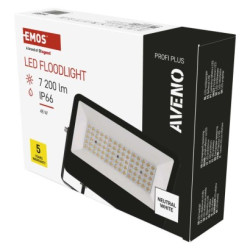 LED reflektor AVENO ierny, 48W neutrlna biela