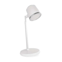 LED stoln lampa ABBIE, dobjacia, biela