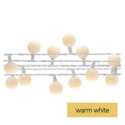 LED sveteln cherry reaz  guliky 2,5cm, 4m, vonkajia aj vntorn, tepl biela, asova