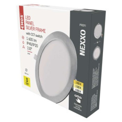 LED vstavan svietidlo NEXXO, kruhov, strieborn, 18W, CCT