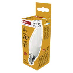LED iarovka Basic Candle E14 / 8,8 W (60 W) / 806 lm / Neutrlna biela