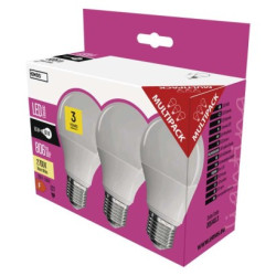 LED iarovka Classic A60 / E27 / 8,5 W (60 W) / 806 lm / tepl biela 3ks