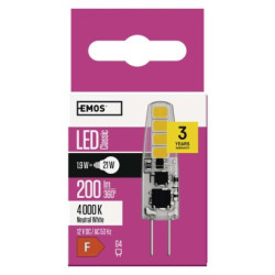 LED iarovka Classic JC / G4 / 1,9 W (21 W) / 200 lm / neutrlna biela