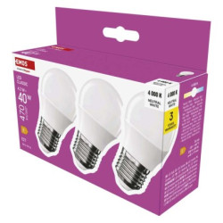 LED iarovka Classic Mini Globe / E27 / 4,2 W (40 W) / 470 lm / Neutrlna biela 3ks