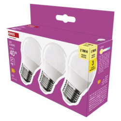 LED iarovka Classic Mini Globe / E27 / 4,2 W (40 W) / 470 lm / Tepl biela 3ks