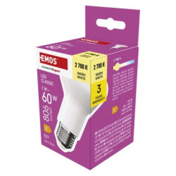 LED iarovka Classic R63 / E27 / 7 W  (60 W) / 806 lm / Tepl biela