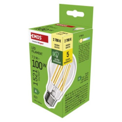 LED iarovka Filament A60 A CLASS / E27 / 7,2 W (100 W) / 1521 lm / tepl biela