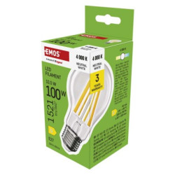 LED iarovka Filament A60 / E27 / 10,5 W (100 W) / 1521 lm / Neutrlna biela