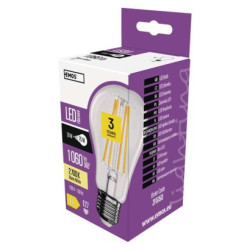 LED iarovka Filament A60 / E27 / 7,8W (75W) / 1060 lm / tepl biela