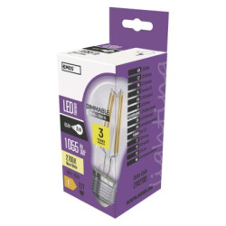 LED iarovka Filament A60 / E27 / 8,5 W (75 W) / 1 055 lm / tepl biela / stmievaten