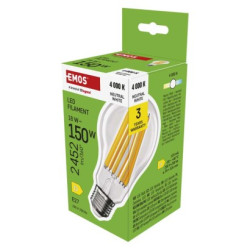 LED iarovka Filament A70 / E27 / 18 W (150 W) / 2452 lm / Neutrlna biela