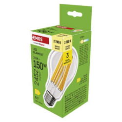 LED iarovka Filament A70 / E27 / 18 W (150 W) / 2452 lm / Tepl biela