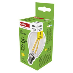 LED iarovka Filament Mini Globe / E14 / 1,8 W (25 W) / 250 lm / Neutrlna biela