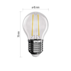 LED iarovka Filament Mini Globe / E27 / 1,8 W (25 W) / 250 lm / neutrlna biela