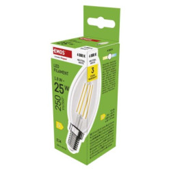 LED iarovka Filament svieka / E14 / 1,8 W (25 W) / 250 lm / neutrlna biela