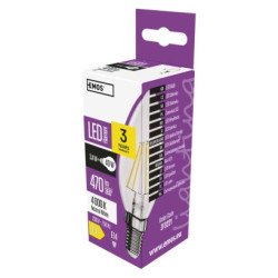 LED iarovka Filament svieka / E14 / 3,4 W (40 W) / 470 lm / neutrlna biela