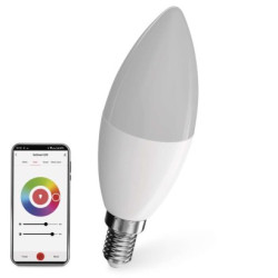 LED iarovka GoSmart svieka / E14 / 4,8 W (40 W) / 470 lm / RGB / stmievaten / WiFi