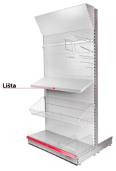 Lita Racks H29 na cenovky, 0950 mm, transparentn *M*