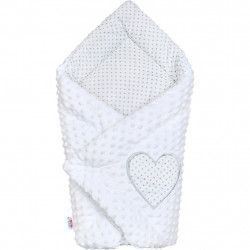 Luxusn Zavinovaka z Minky New Baby biela 73x73 cm