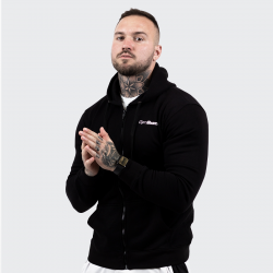 Mikina Zipper Hoodie Black - GymBeam