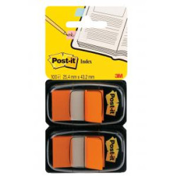 Zloky Post-it Index irok 25,4x43,2 oranov 2ks