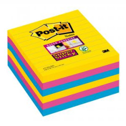 Bloek Post-it Super Sticky CARNIVAL, vekos 101x 101 mm, 6 blokov po 90 lstkov