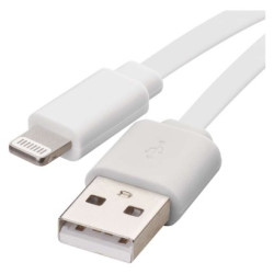 Nabjac a dtov kbel USB-A 2.0 / Lightning MFi, 1 m, biely