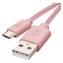 Nabjac a dtov kbel USB-A 2.0 / micro USB-B 2.0, 1 m, ruov