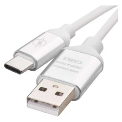 Nabjac a dtov kbel USB-A 2.0 / USB-C 2.0, 1 m, biely