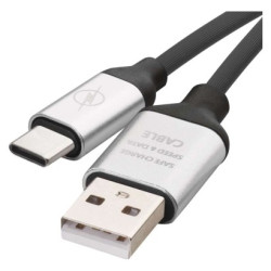 Nabjac a dtov kbel USB-A 2.0 / USB-C 2.0, 1 m, ierny