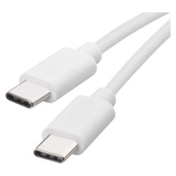 Nabjac a dtov kbel USB-C 2.0 / USB-C 2.0, 1 m, biely