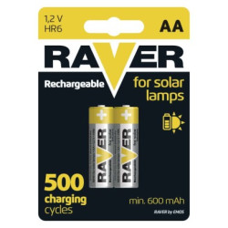 Nabjacia batria RAVER SOLAR 600 mAh HR6 (AA) 2ks