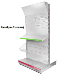 Panel Racks H03 1250x400x1.0 mm, perforovan *L*