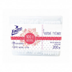 Papierov vatov tyinky 100% natural Linteo 200 ks v boxe