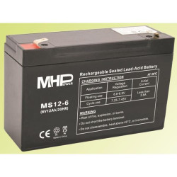 Pb akumultor MHPower VRLA AGM 6V/12Ah (MS12-6) MS12-6