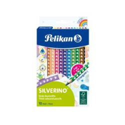 Farbiky Pelikan Silverino trojhrann hrub 12ks