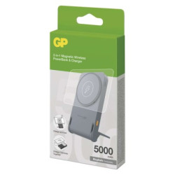 Power bank GP Q05B , 5 000 mAh, 20 W+Wireless, ierna