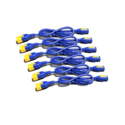 Power Cord Kit (6 ea), Locking, C13 to C14, 1.2m, Blue AP8704S-WWX590