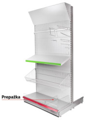 Prepka Racks H38-370, 370x100 mm, Cr, bon