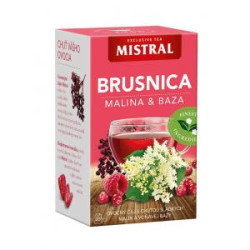 aj MISTRAL ovocn HB Brusnica, malina a baza ierna 40 g