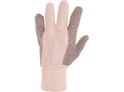 Rukavice GABO, textiln s PVC terky, vel. 10
