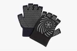 Rukavice na jogu Grippy Yoga Gloves Black - GAIAM