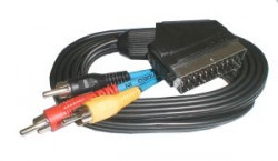 Kbel EMOS SCART/3xCINCH konektor+prepna 1,5m