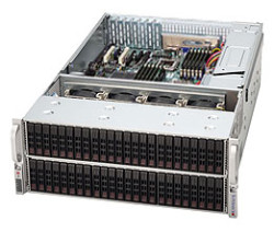 Supermicro Chassis CSE-417E26-R1400LPB, 4U, Dual SAS-II Expander, Redundant PSU 1400W, Low Profile, Black