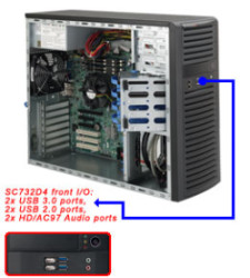 Supermicro CSE-732D4-903B Tower WhisperQuite