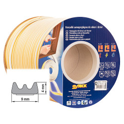 Tesnenie Stomil SD-40AX/4-0, profil E, 9x4 mm, L-150 m, na okn a dvere, hned